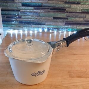 CorningWare White Saucepan with Glass Lid